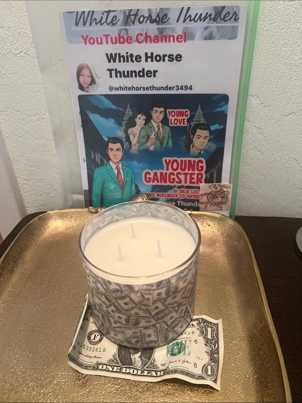 #2021**Burning Cash Volcano Mist Scented Candle - Money Print - Picture 7 of 13